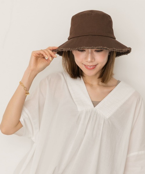 RODE SKO（ロデスコ）の「フリンジハット（ハット・レディース・ブラック/ブラウン/カーキ/アイボリー・FREE）」の8枚目の写真