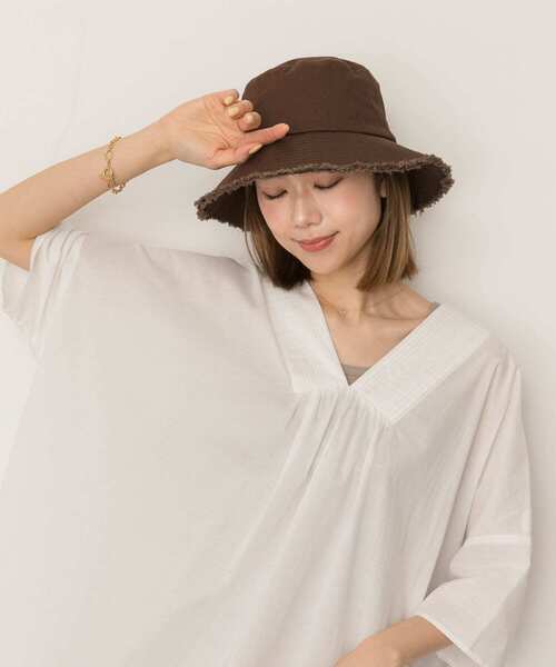 RODE SKO（ロデスコ）の「フリンジハット（ハット・レディース・ブラック/ブラウン/カーキ/アイボリー・FREE）」の9枚目の写真