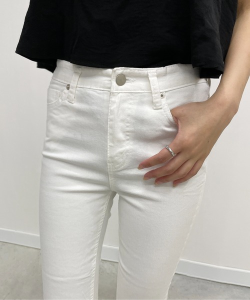 StyleSea(スタイルシー)の「ホワイトデニムパンツ(デニムパンツ・レディース・ホワイト・SMALL/MEDIUM)」の3枚目の写真
