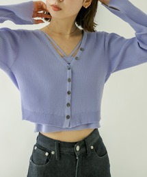 mystic | NEW Vリブショートカーディガン(カーディガン/ボレロ)