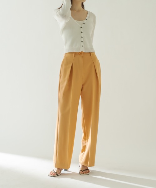 mystic(ミスティック)の「NEW Vリブショートカーディガン(カーディガン/ボレロ・レディース・ネイビー/オフホワイト/ピンク/グリーン/オレンジ/ラベンダー/ベビーピンク・FREE)」の16枚目の写真