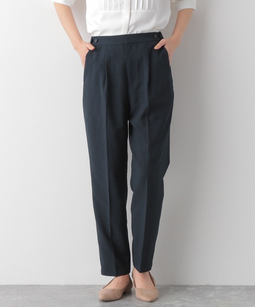 LEPSIM（レプシィム）の「ダブルデザインテーパードパンツ　264324（スーツパンツ・レディース・ネイビー/グレー・MEDIUM/LARGE）」の2枚目の写真