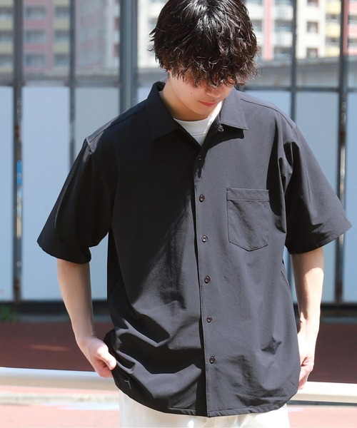 coca(coca)(コカ)の「メンズ 4WAYストレッチオープンカラーシャツ(シャツ/ブラウス・メンズ・ブラック/ネイビー・ONE SIZE)」の2枚目の写真