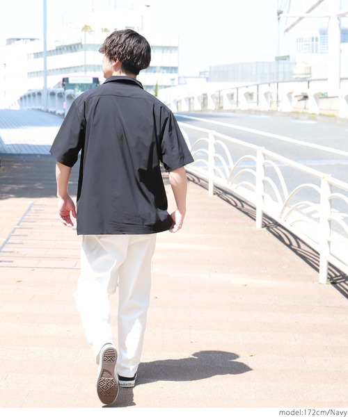 coca(coca)(コカ)の「メンズ 4WAYストレッチオープンカラーシャツ(シャツ/ブラウス・メンズ・ブラック/ネイビー・ONE SIZE)」の6枚目の写真