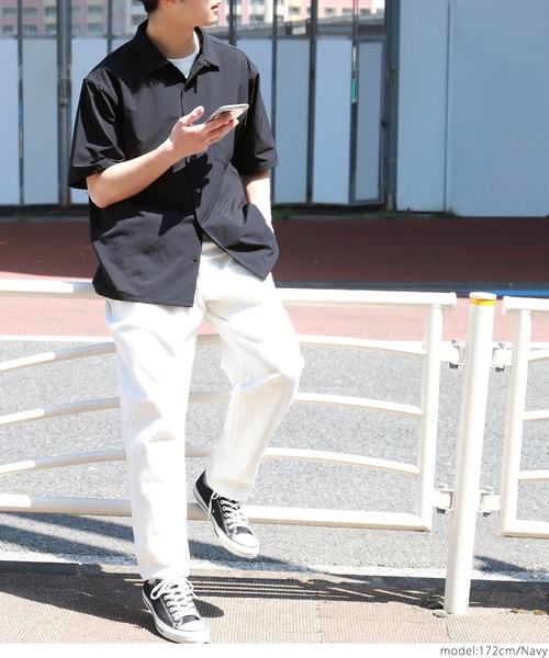 coca(coca)(コカ)の「メンズ 4WAYストレッチオープンカラーシャツ(シャツ/ブラウス・メンズ・ブラック/ネイビー・ONE SIZE)」の8枚目の写真