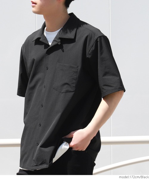 coca(coca)(コカ)の「メンズ 4WAYストレッチオープンカラーシャツ(シャツ/ブラウス・メンズ・ブラック/ネイビー・ONE SIZE)」の10枚目の写真