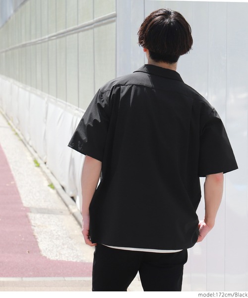coca(coca)(コカ)の「メンズ 4WAYストレッチオープンカラーシャツ(シャツ/ブラウス・メンズ・ブラック/ネイビー・ONE SIZE)」の12枚目の写真