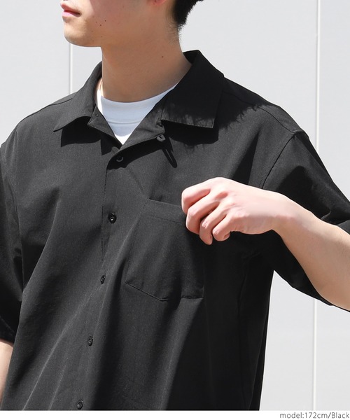 coca(coca)(コカ)の「メンズ 4WAYストレッチオープンカラーシャツ(シャツ/ブラウス・メンズ・ブラック/ネイビー・ONE SIZE)」の13枚目の写真