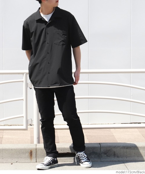 coca(coca)(コカ)の「メンズ 4WAYストレッチオープンカラーシャツ(シャツ/ブラウス・メンズ・ブラック/ネイビー・ONE SIZE)」の14枚目の写真