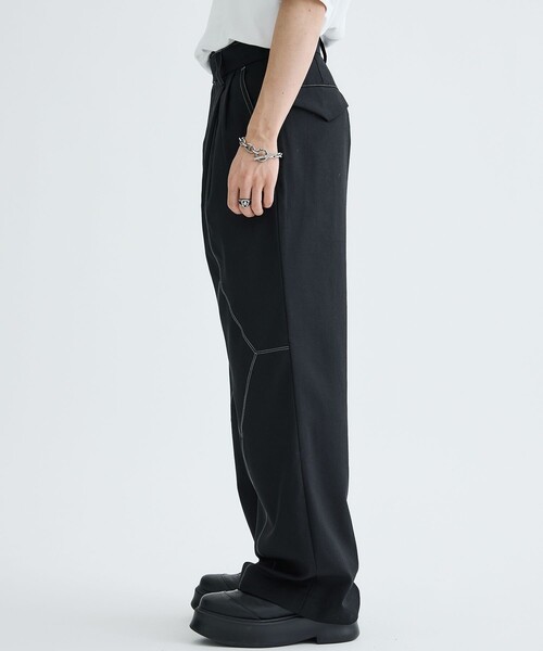Jieda(ジエダ)の「PANEL SLACKS(スラックス・メンズ・ブラック/ダークパープル・1/2)」の11枚目の写真