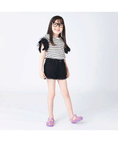 BREEZE(ブリーズ)の「フリンジショートパンツ(その他パンツ・キッズ・サックスブルー/その他10/オフホワイト/ブルー/ブラック・140/150/110/120/130/100/90)」の6枚目の写真