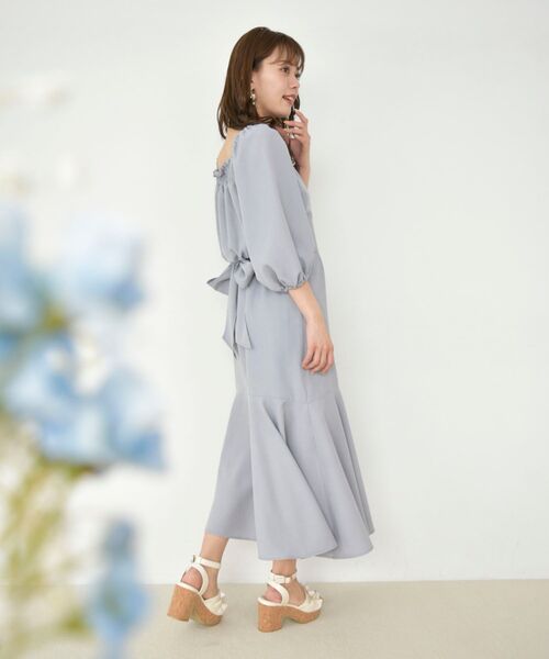 MAJESTIC LEGON（マジェスティックレゴン）の「レディクロップドブラウス（シャツ/ブラウス・レディース・ブラック/サックスブルー/イエロー/ネイビー・MEDIUM）」の9枚目の写真