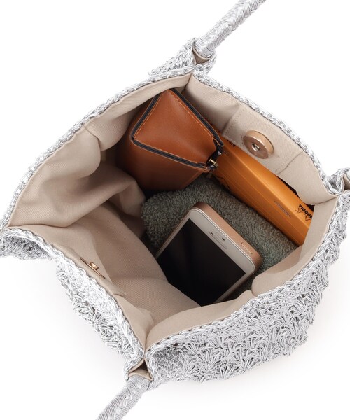 SOUP（スープ）の「◆クロシェバッグ（ハンドバッグ・レディース・シルバー/ブラック・00）」の7枚目の写真