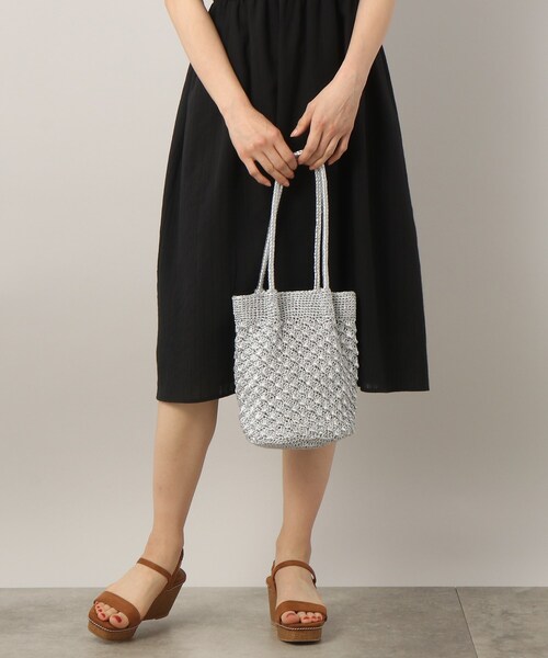 SOUP（スープ）の「◆クロシェバッグ（ハンドバッグ・レディース・シルバー/ブラック・00）」の8枚目の写真