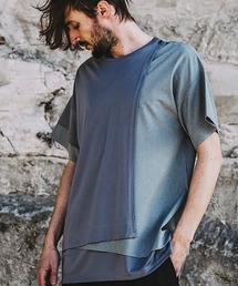 mt7855-アシンメトリ-スリーレイヤードC-N-T Tシャツ