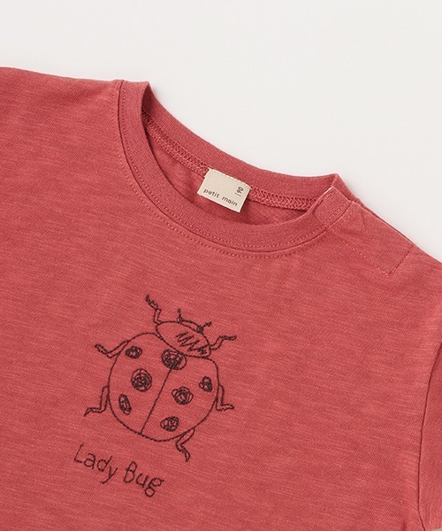 petit main（プティマイン）の「ステッチ昆虫半袖Tシャツ（Tシャツ/カットソー・キッズ・アイボリー/レンガ/ライトカーキ・80ｃｍ/90cm/100cm/110cm/120cm/130cm）」の8枚目の写真