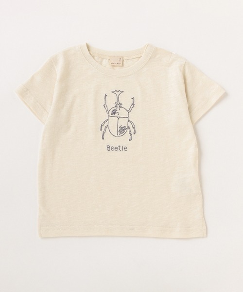 petit main（プティマイン）の「ステッチ昆虫半袖Tシャツ（Tシャツ/カットソー・キッズ・アイボリー/レンガ/ライトカーキ・80ｃｍ/90cm/100cm/110cm/120cm/130cm）」の7枚目の写真