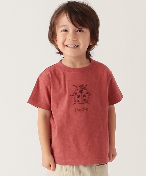 petit main（プティマイン）の「ステッチ昆虫半袖Tシャツ（Tシャツ/カットソー・キッズ・アイボリー/レンガ/ライトカーキ・80ｃｍ/90cm/100cm/110cm/120cm/130cm）」の18枚目の写真