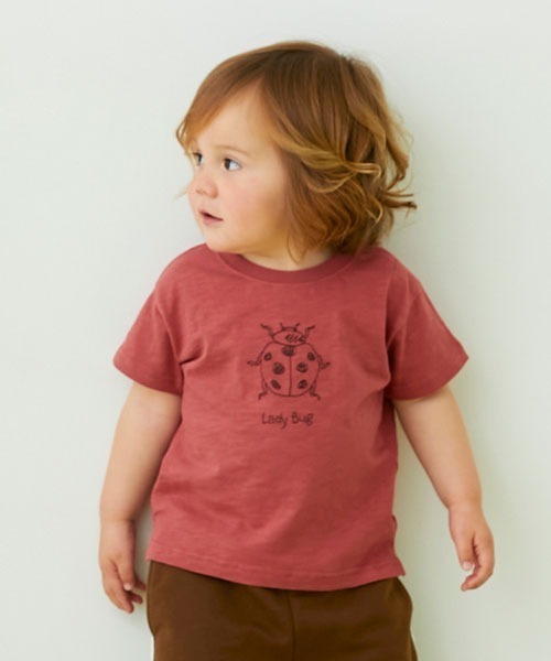 petit main（プティマイン）の「ステッチ昆虫半袖Tシャツ（Tシャツ/カットソー・キッズ・アイボリー/レンガ/ライトカーキ・80ｃｍ/90cm/100cm/110cm/120cm/130cm）」の19枚目の写真