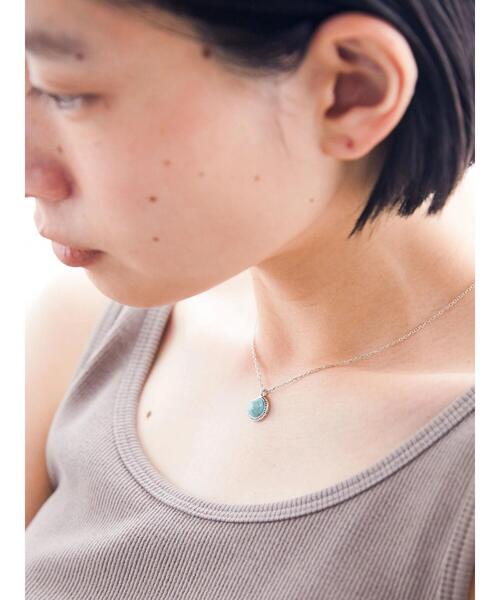 AMERICAN HOLIC（アメリカンホリック）の「【WEB限定】カラーストーンプチネックレス（ネックレス・レディース・ターコイズブルー/ブラック・FREE）」の9枚目の写真