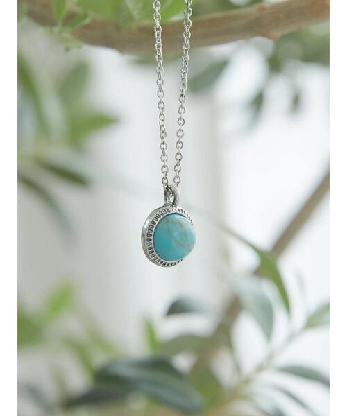 AMERICAN HOLIC（アメリカンホリック）の「【WEB限定】カラーストーンプチネックレス（ネックレス・レディース・ターコイズブルー/ブラック・FREE）」の2枚目の写真