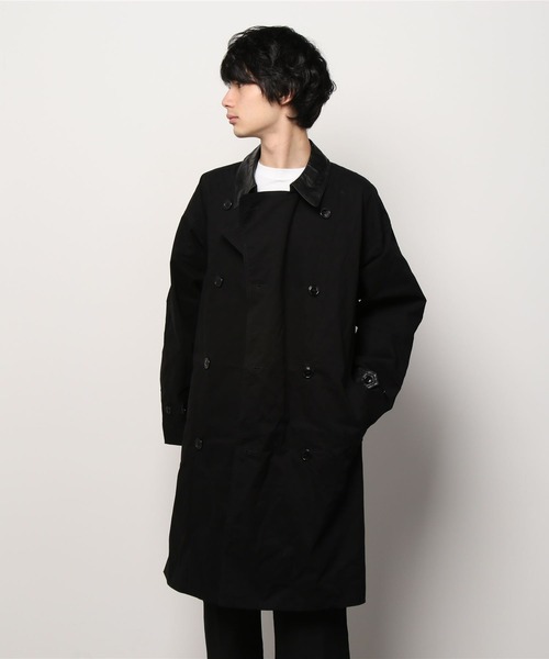 ZARA レザー ダブルブレスト ロングコート Lサイズ 比較的綺麗