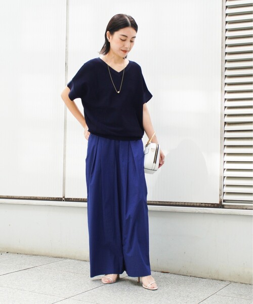 UNTITLED（アンタイトル）の「◆【清涼感】コットンタイプライター ワイドパンツ（その他パンツ・レディース・ブルー/ダークブラウン/ブラック/オフホワイト/ブラック系5・44/01/04/03/42/00/02/48）」の17枚目の写真