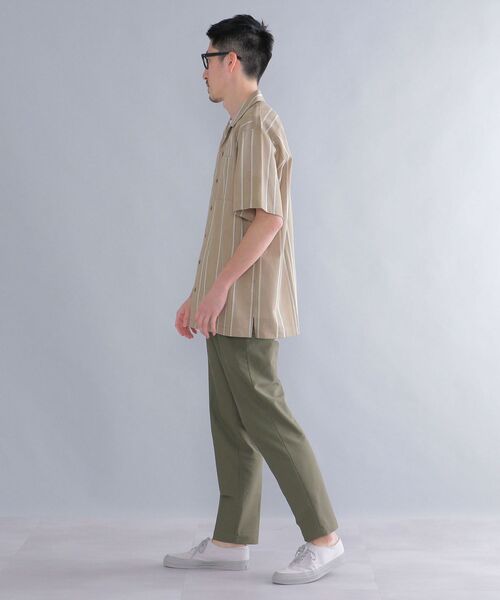 SHIPS（シップス）の「SHIPS: シルケット ラッセル ストライプ オープンカラー シャツ  22SS（シャツ/ブラウス・メンズ・ベージュ/ライトグリーン/ネイビー・SMALL/MEDIUM/LARGE/X-LARGE）」の9枚目の写真