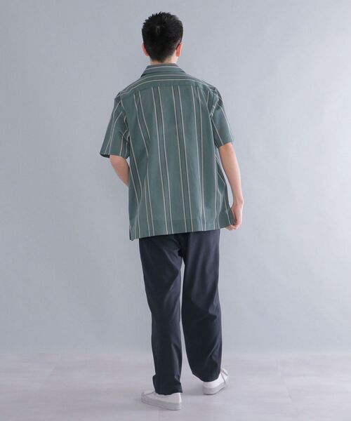 SHIPS（シップス）の「SHIPS: シルケット ラッセル ストライプ オープンカラー シャツ  22SS（シャツ/ブラウス・メンズ・ベージュ/ライトグリーン/ネイビー・SMALL/MEDIUM/LARGE/X-LARGE）」の18枚目の写真