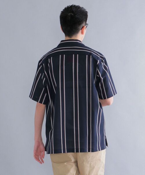 SHIPS（シップス）の「SHIPS: シルケット ラッセル ストライプ オープンカラー シャツ  22SS（シャツ/ブラウス・メンズ・ベージュ/ライトグリーン/ネイビー・SMALL/MEDIUM/LARGE/X-LARGE）」の22枚目の写真