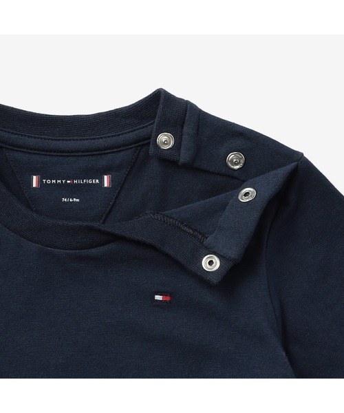TOMMY HILFIGER（トミーヒルフィガー）の「BABY ダンガリーセット（サロペット/オーバーオール・キッズ・ネイビー/ピンク・80ｃｍ/90cm/70cm）」の8枚目の写真