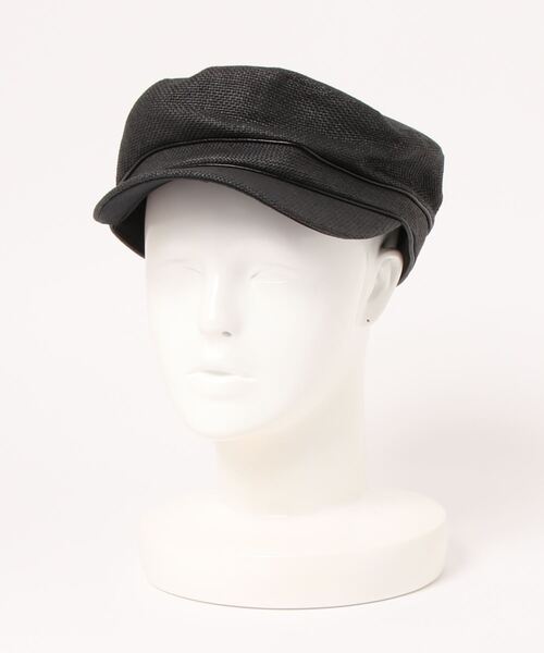 mimis（ミイーミイーズ）の「ペーパーシートパイピングマリンキャスケット（キャスケット・レディース・ブラック/ベージュ・FREE）」の2枚目の写真