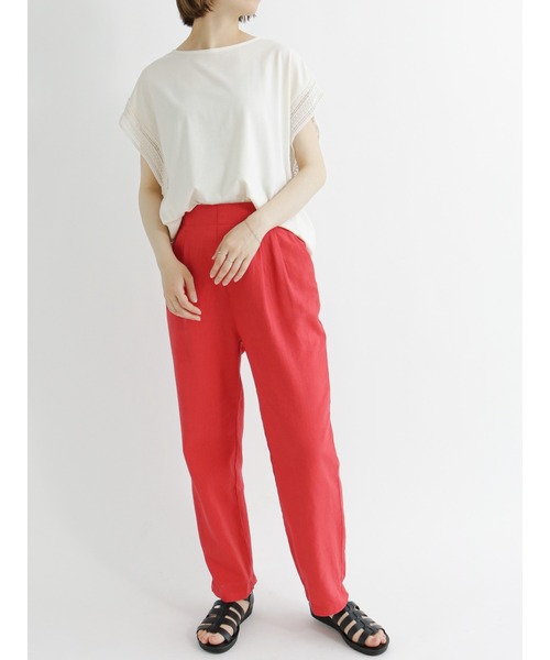 Samansa Mos2 blue(サマンサモスモスブルー)の「タックテーパードパンツ(その他パンツ・レディース・パープル/レッド/イエロー・フリ-)」の10枚目の写真