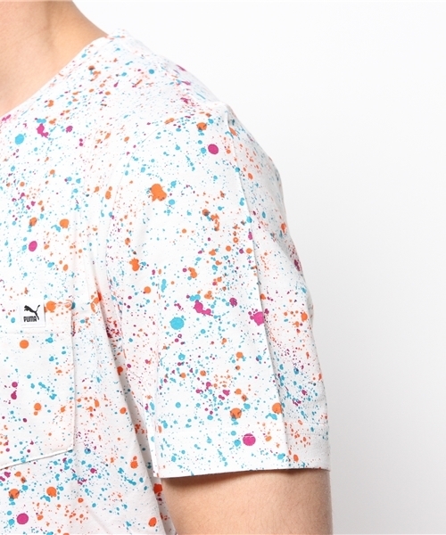 PUMA（プーマ）の「SPECKLE TEE（Tシャツ/カットソー・メンズ・ブラック/ホワイト/ブルー/ピンク・MEDIUM/X-LARGE/LARGE/SMALL/XX-LARGE）」の9枚目の写真