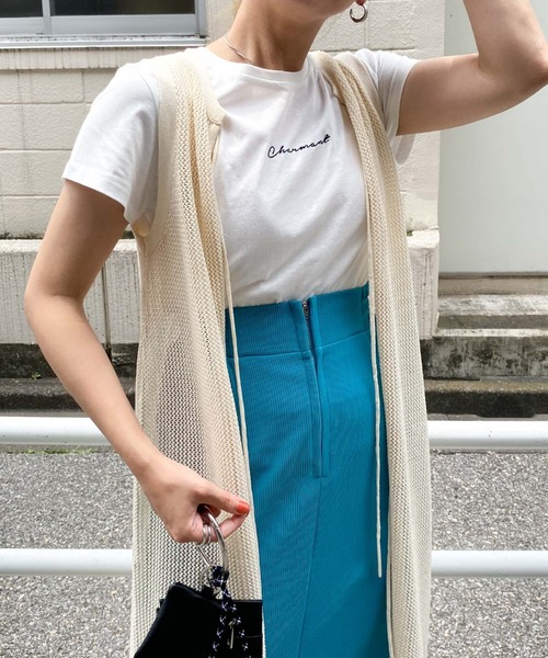 archives(アルシーヴ)の「透かし編み2WAYロングジレ(ワンピース・レディース・オフホワイト/オレンジ/ブラック・MEDIUM)」の13枚目の写真