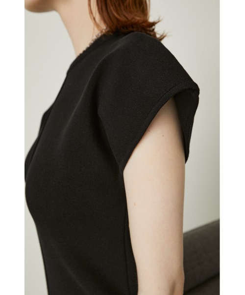 RIM.ARK(リムアーク) Basic over knit RIM.ARK | Velour cuffs knit dress (LONG DRESS ) |RIM.ARK