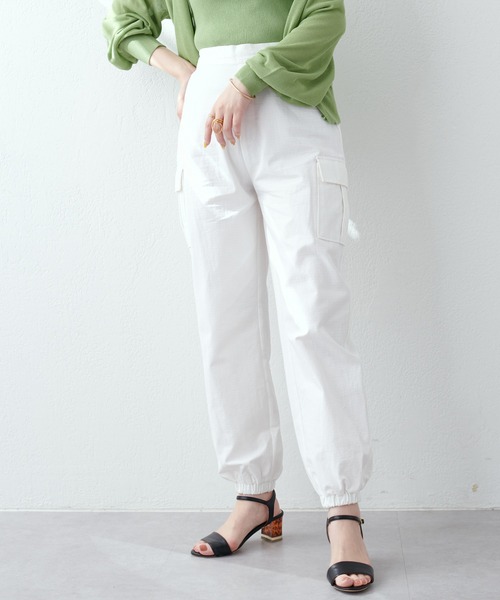 natural couture(ナチュラルクチュール)の「ミリタリーパラシュートパンツ(その他パンツ・レディース・ブラック/カーキ/オフホワイト・FREE)」の2枚目の写真