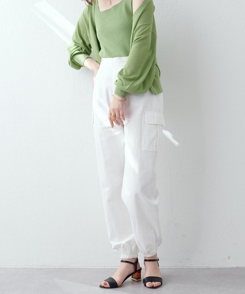 natural couture(ナチュラルクチュール)の「ミリタリーパラシュートパンツ(その他パンツ・レディース・ブラック/カーキ/オフホワイト・FREE)」の19枚目の写真