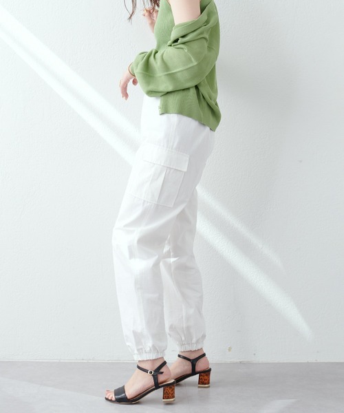 natural couture(ナチュラルクチュール)の「ミリタリーパラシュートパンツ(その他パンツ・レディース・ブラック/カーキ/オフホワイト・FREE)」の10枚目の写真