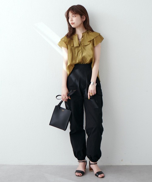 natural couture(ナチュラルクチュール)の「ミリタリーパラシュートパンツ(その他パンツ・レディース・ブラック/カーキ/オフホワイト・FREE)」の15枚目の写真