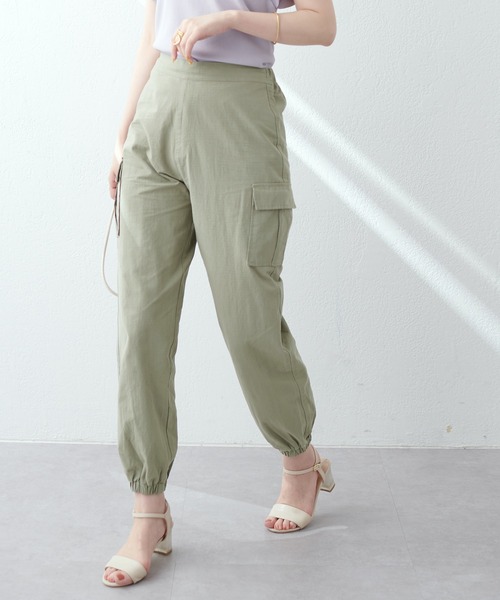 natural couture(ナチュラルクチュール)の「ミリタリーパラシュートパンツ(その他パンツ・レディース・ブラック/カーキ/オフホワイト・FREE)」の13枚目の写真