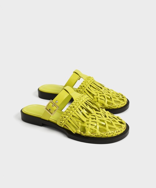 CHARLES & KEITH（チャールズ & キース）の「パナマ フリンジフラットミュール / Panama Fringe Flat Mules（サンダル・レディース・ライム/ブルー系その他2/ブラック・23.5cm/23cm/22.5cm/24.5cm/25cm/25.5cm）」の8枚目の写真