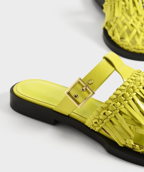 CHARLES & KEITH（チャールズ & キース）の「パナマ フリンジフラットミュール / Panama Fringe Flat Mules（サンダル・レディース・ライム/ブルー系その他2/ブラック・23.5cm/23cm/22.5cm/24.5cm/25cm/25.5cm）」の9枚目の写真