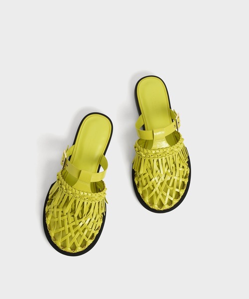 CHARLES & KEITH（チャールズ & キース）の「パナマ フリンジフラットミュール / Panama Fringe Flat Mules（サンダル・レディース・ライム/ブルー系その他2/ブラック・23.5cm/23cm/22.5cm/24.5cm/25cm/25.5cm）」の11枚目の写真