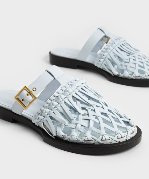 CHARLES & KEITH（チャールズ & キース）の「パナマ フリンジフラットミュール / Panama Fringe Flat Mules（サンダル・レディース・ライム/ブルー系その他2/ブラック・23.5cm/23cm/22.5cm/24.5cm/25cm/25.5cm）」の13枚目の写真