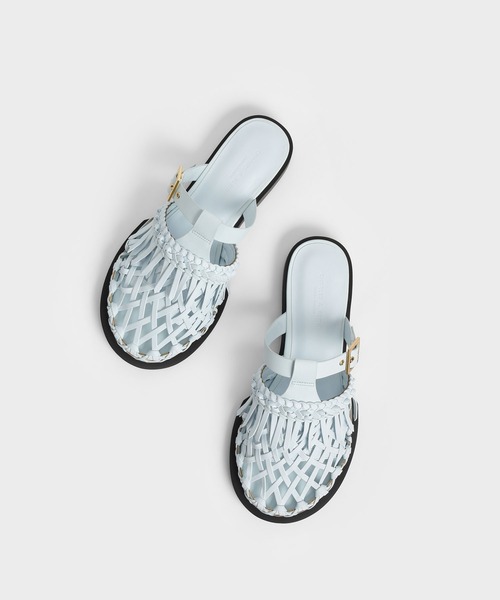 CHARLES & KEITH（チャールズ & キース）の「パナマ フリンジフラットミュール / Panama Fringe Flat Mules（サンダル・レディース・ライム/ブルー系その他2/ブラック・23.5cm/23cm/22.5cm/24.5cm/25cm/25.5cm）」の15枚目の写真