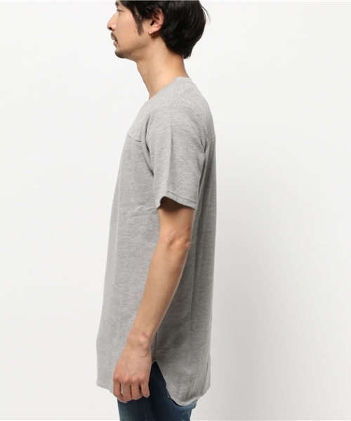 WEGO（ウィゴー）の「WEGO/ロングワッフルラウンドTシャツ（Tシャツ/カットソー・メンズ・ホワイト/ブラック/杢グレー・MEDIUM/LARGE）」の11枚目の写真