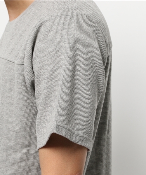 WEGO（ウィゴー）の「WEGO/ロングワッフルラウンドTシャツ（Tシャツ/カットソー・メンズ・ホワイト/ブラック/杢グレー・MEDIUM/LARGE）」の14枚目の写真