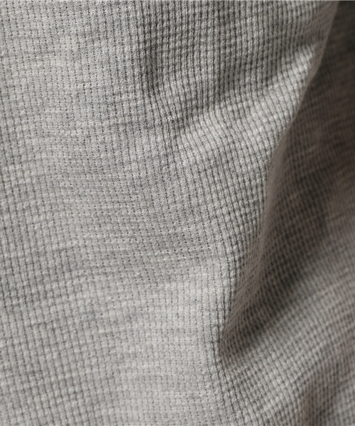 WEGO（ウィゴー）の「WEGO/ロングワッフルラウンドTシャツ（Tシャツ/カットソー・メンズ・ホワイト/ブラック/杢グレー・MEDIUM/LARGE）」の4枚目の写真