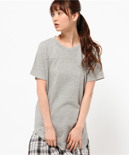 WEGO（ウィゴー）の「WEGO/ロングワッフルラウンドTシャツ（Tシャツ/カットソー・メンズ・ホワイト/ブラック/杢グレー・MEDIUM/LARGE）」の5枚目の写真